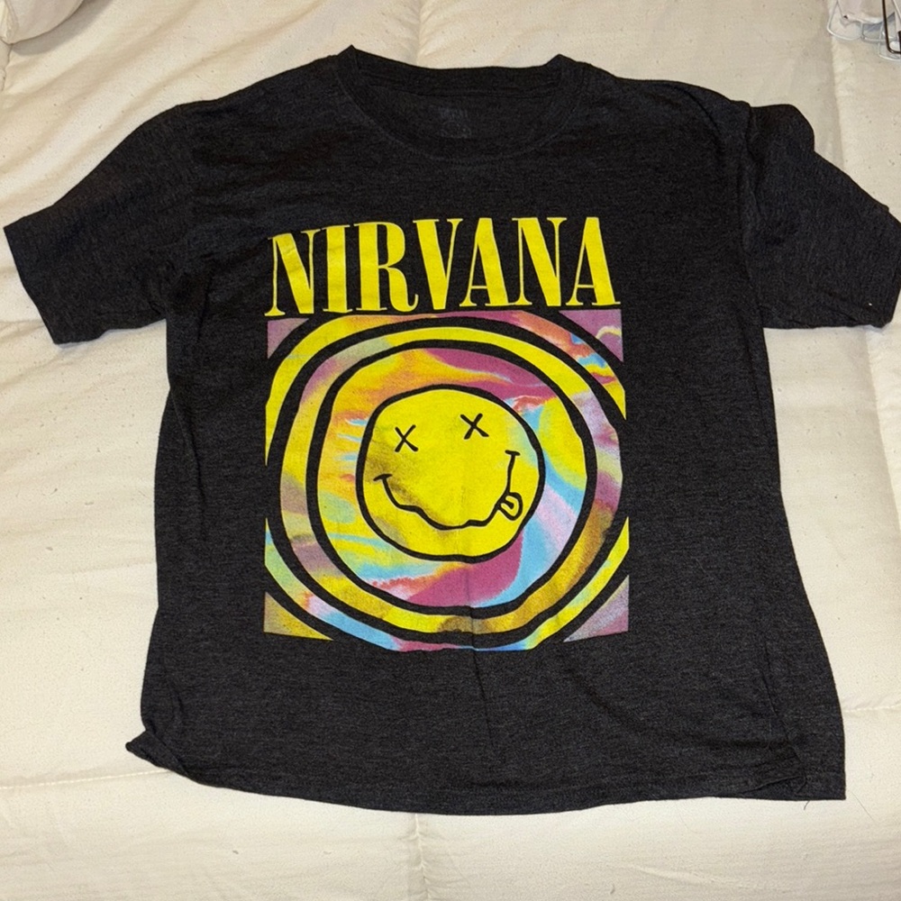 Nirvana Graphic Tee in Black and Yellow